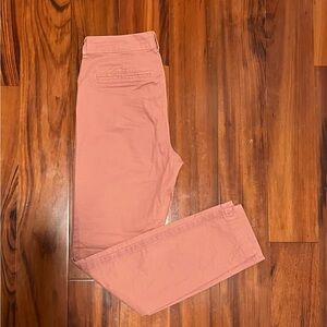 Old Navy Pixie Mid-Rise Red Side Line Ankle Pants Size 8 Tall